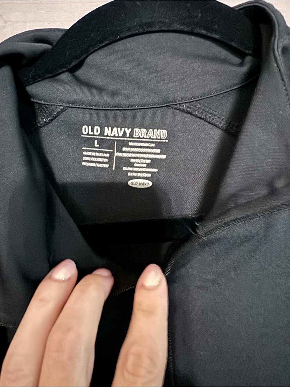 Old Navy Men’s Black Half-Zip Performance Jacket - Picture 3 of 4